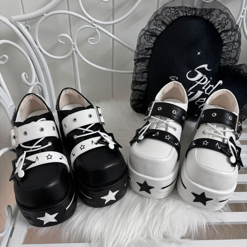 [pre-order] Star Melody Punk Strap Platform Shoes