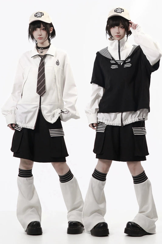 Space Preload Zip Up Jacket + Hooded Top + Pants + Leg Warmers + Tie