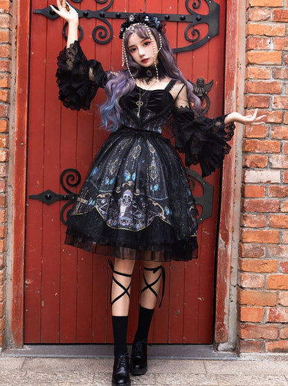 [pre-order] Love Lolita Skirt Original Underworld Dark Gothic Retro Lolita