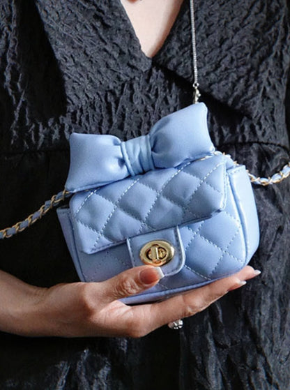 Quilted Large Bow Chain Bag