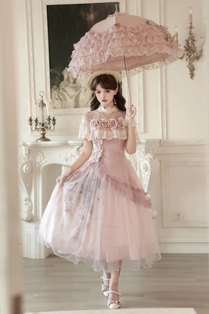 Sweet Pink Rose Lolita Set