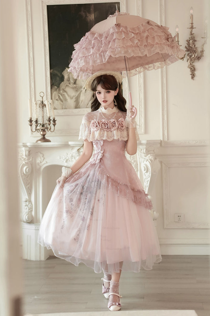 Sweet Pink Rose Lolita Set