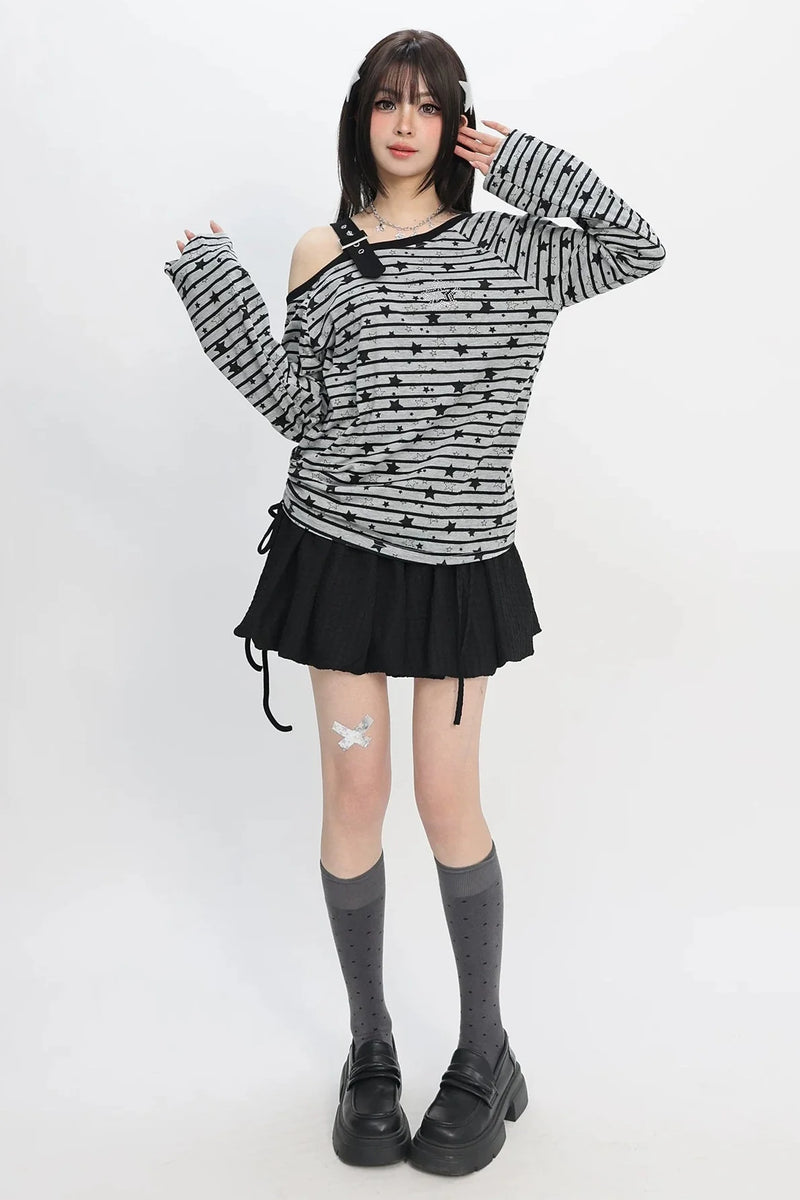 Sweet Cool One-shoulder Loose Top