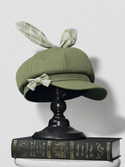 Secret Morning Post Retro Rabbit Ears Bow Beret