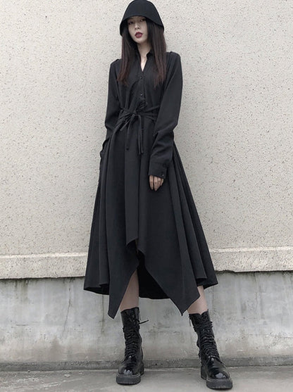 Hepburn Loose Shirt Dress