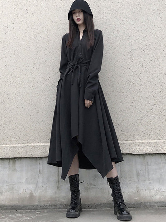 Hepburn Loose Shirt Dress