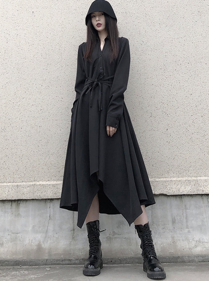 Hepburn Loose Shirt Dress