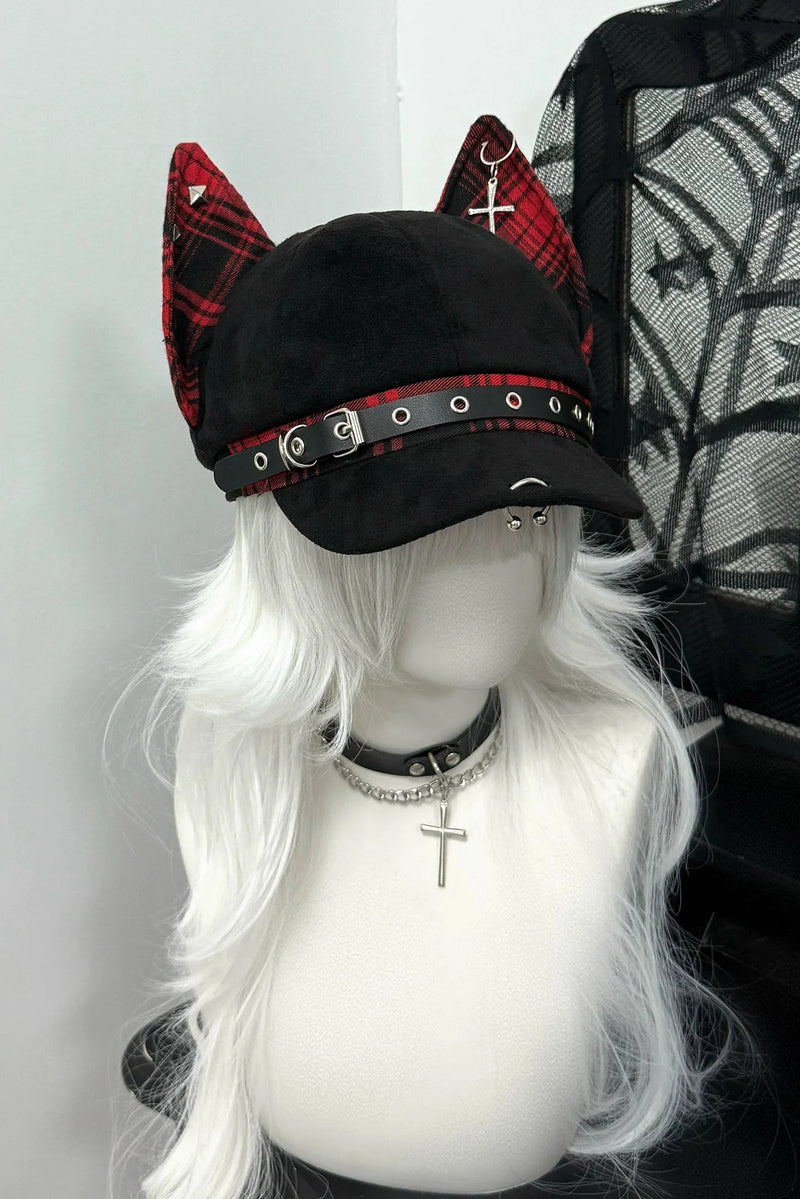 Doberman Plaid Punk Hat