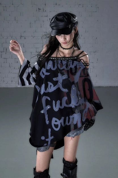 Asymmetrical Patchwork Cape Top