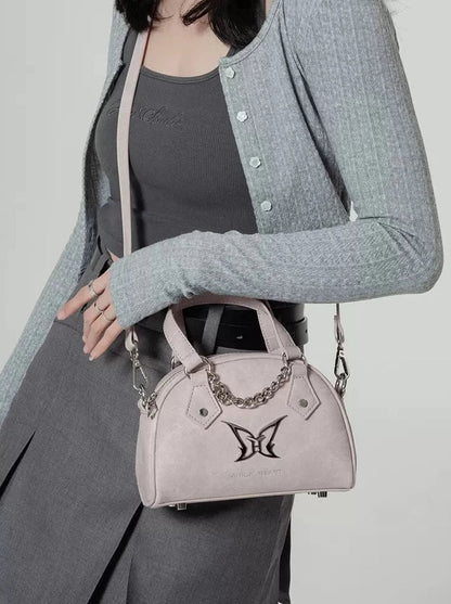 Y2k Butterfly Design Mini Boston Bag