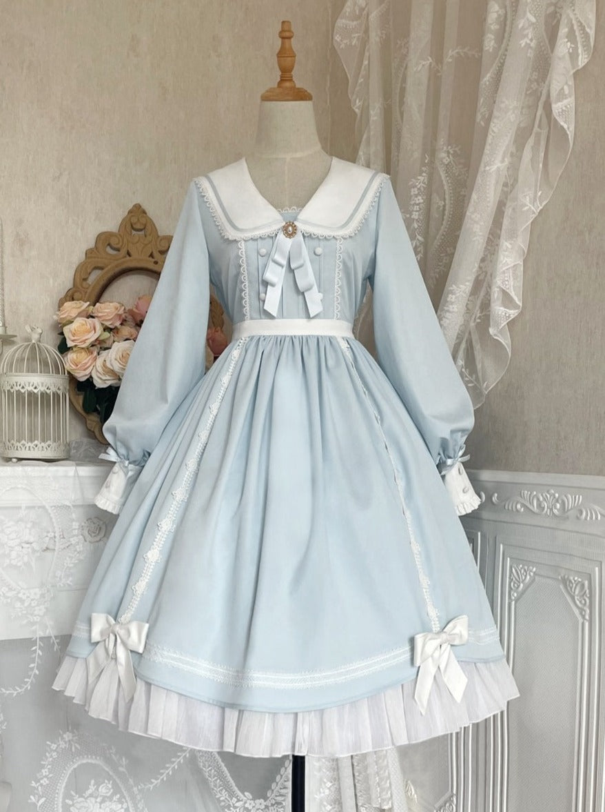 Rabbit Ears Sailor Pearl Bow French Doll Dress