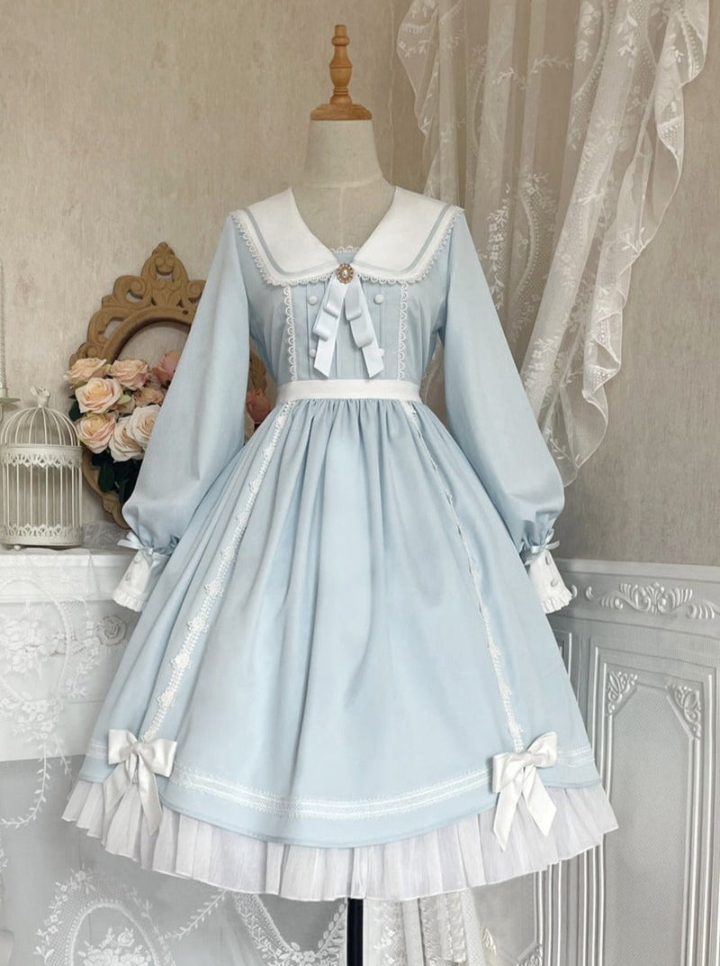 Rabbit Ears Sailor Pearl Bow French Doll Dress