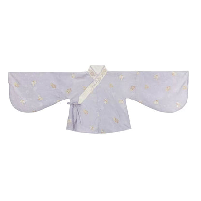 Chinese-style Pastel Top + Apron + Bow + Necklace + Brooch + Hair Accessories