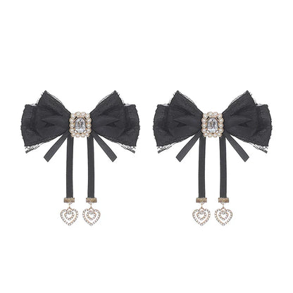 Black and White Dark Kawaii Swimsuit + Headband
