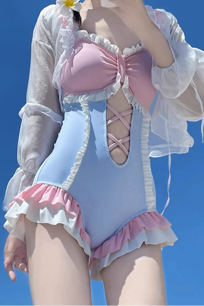 Cotton Candy Girly Swimsuit