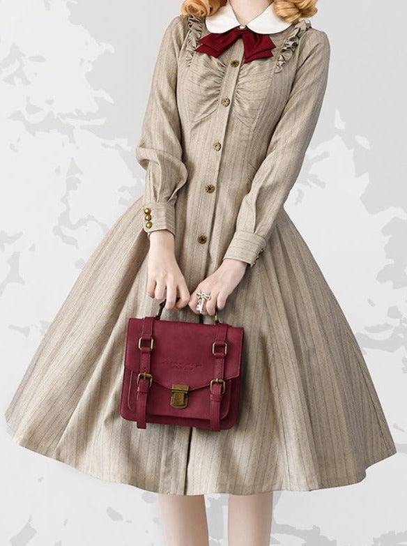 College Classical Retro Stripe Dress