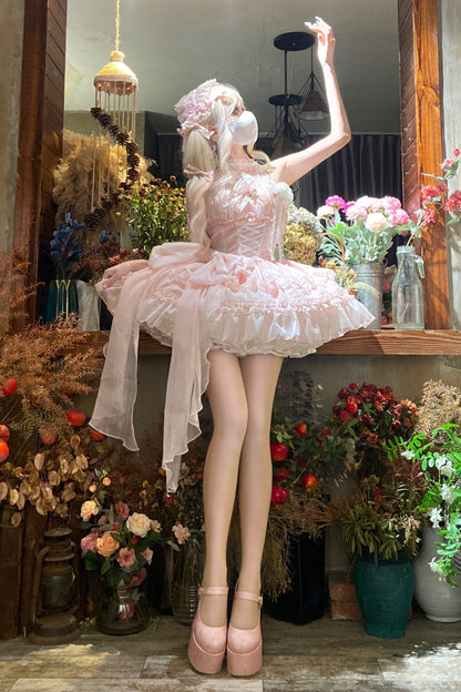 Halter Neck Sleeveless Sugar Lolita Dress