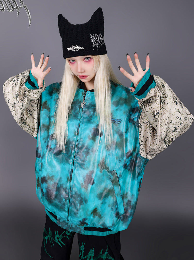Cat Ears Metal Thorns Embroidered Knit Hat