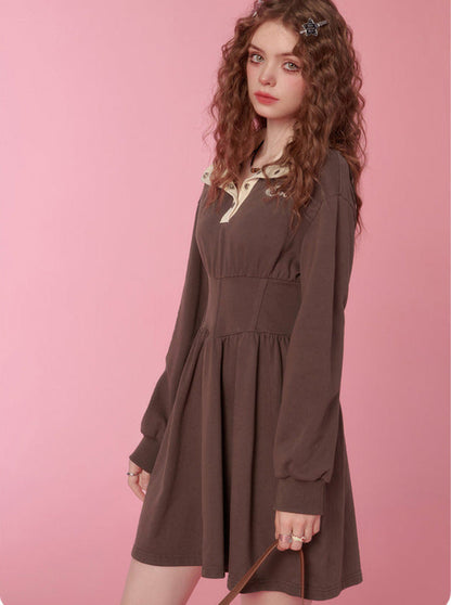 American Retro Waist Mark Design Dress