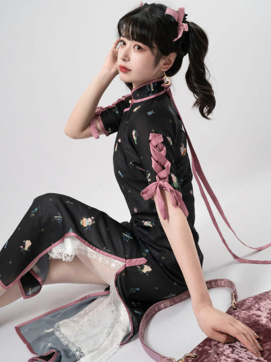 Classical Girly Chinese-style Ribbon Dress