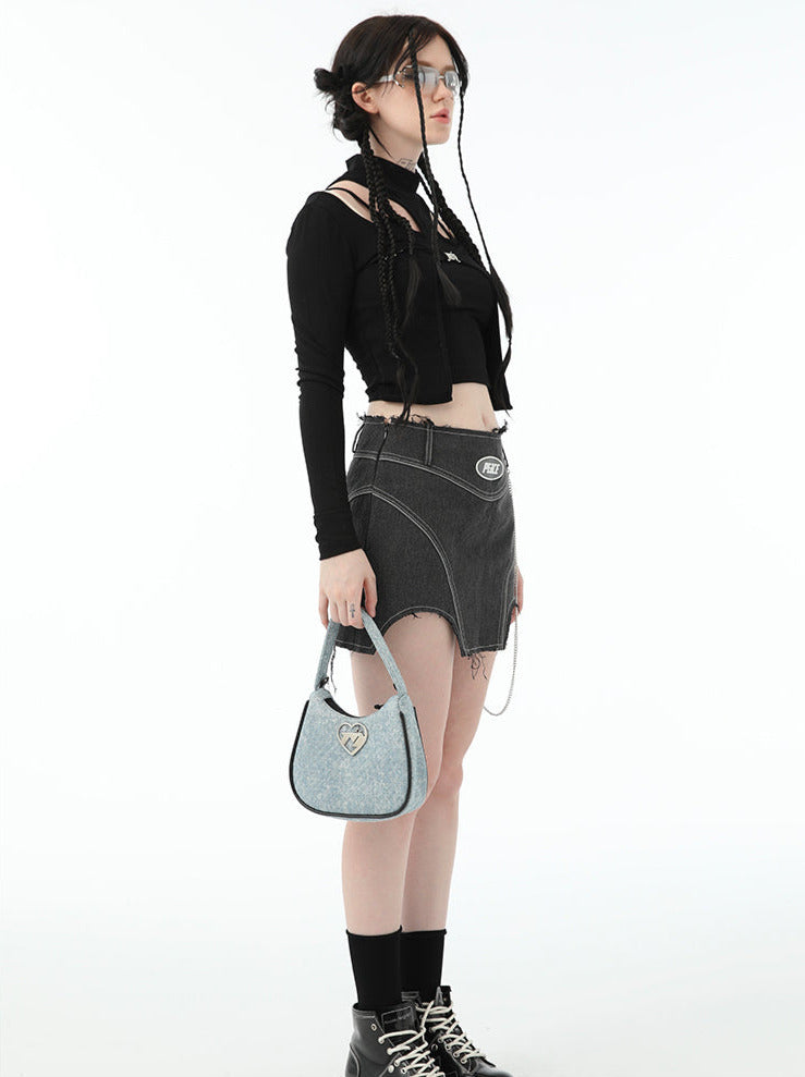 Y2k Original Hobo American Retro Old Denim Bag