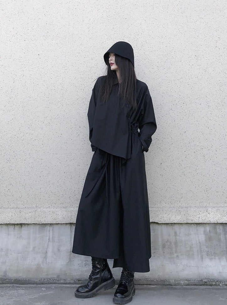 Black Dress Niche Design Regular Skirt