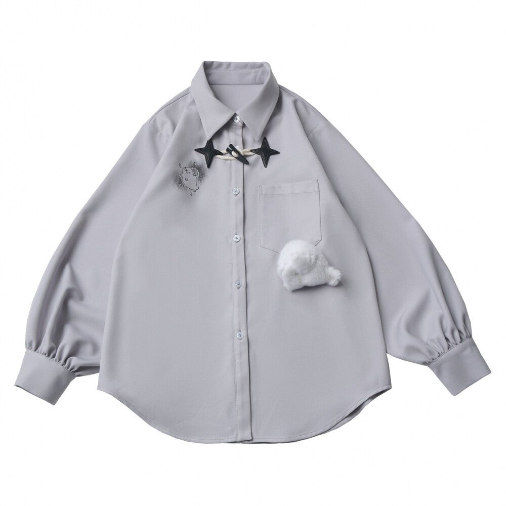 Nautical Log Hooded Jacket + Loose Shirt + Pants + Culottes + Tie + Leg Warmers