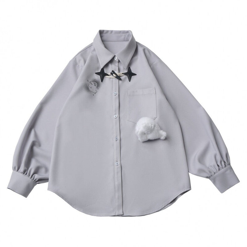 Nautical Log Hooded Jacket + Loose Shirt + Pants + Culottes + Tie + Leg Warmers