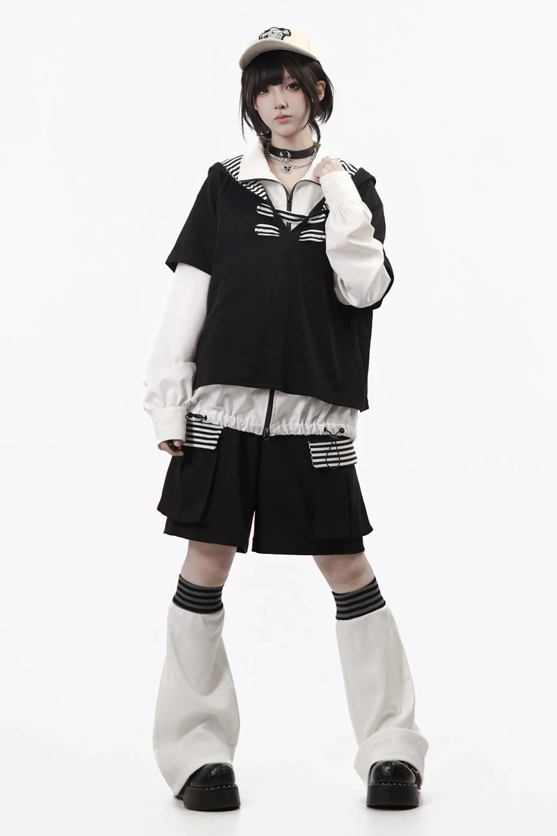 Space Preload Zip Up Jacket + Hooded Top + Pants + Leg Warmers + Tie