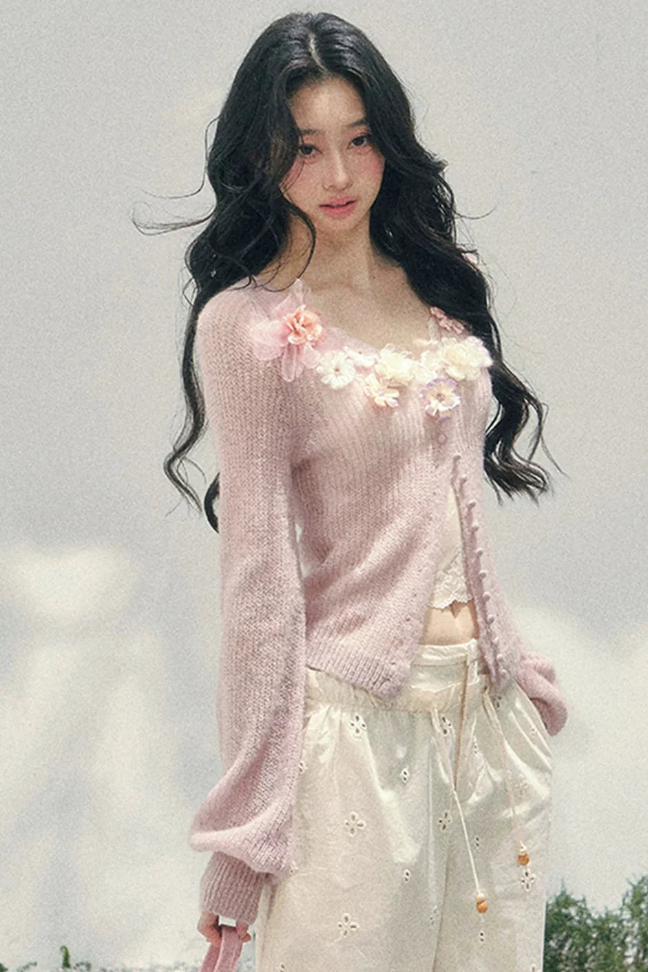 3d Cardigan + Camisole