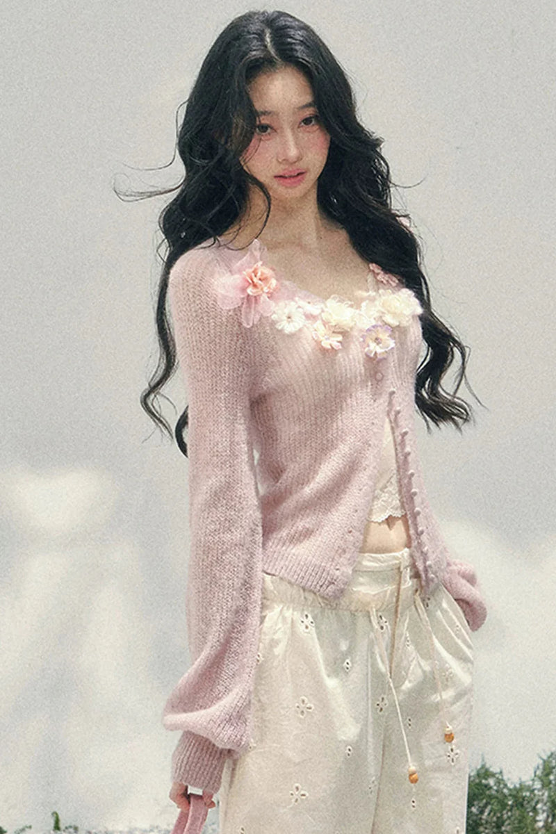 3d Cardigan + Camisole