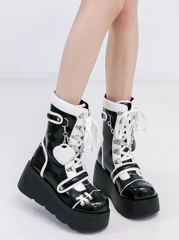 Subculture Mid Calf Half Boots