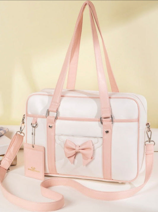 Pastel Bow Bag With Pass Case