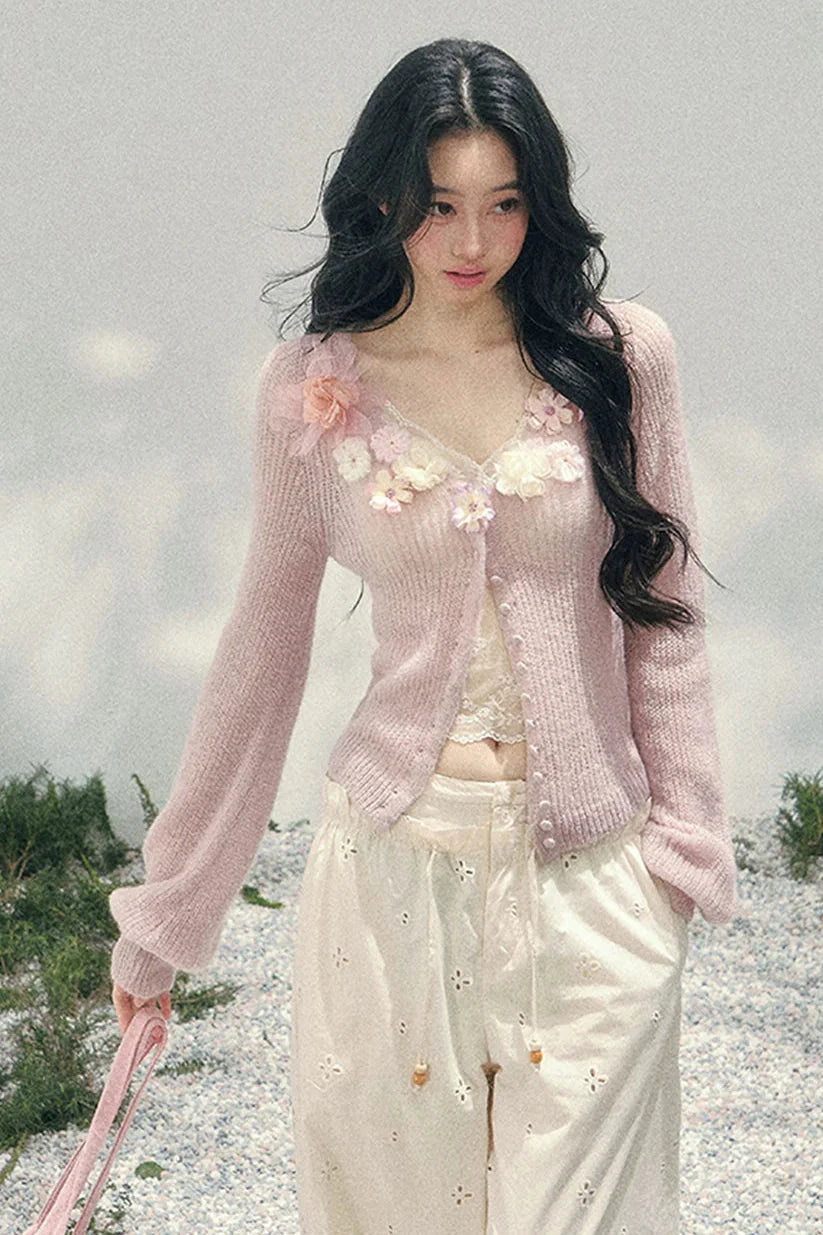 3d Cardigan + Camisole