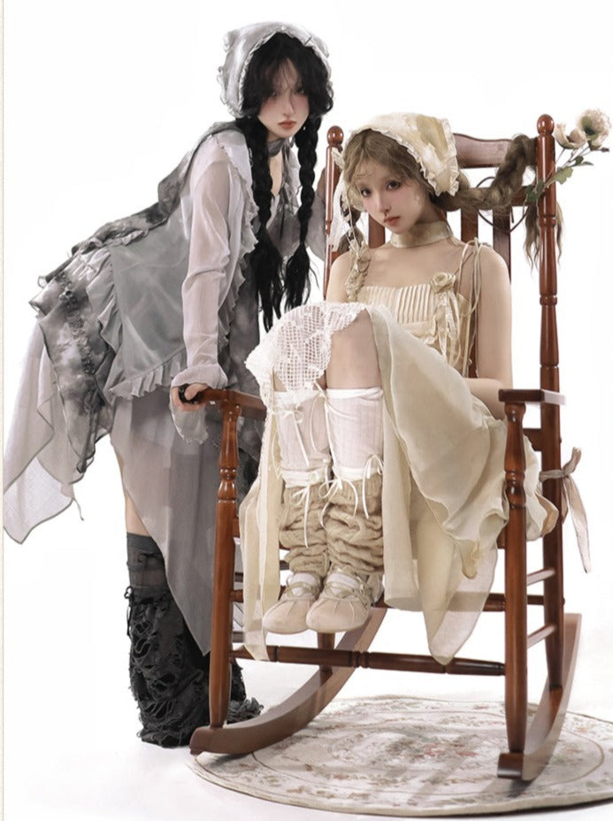 [pre-order] Light Rose Skirt + Cardigan