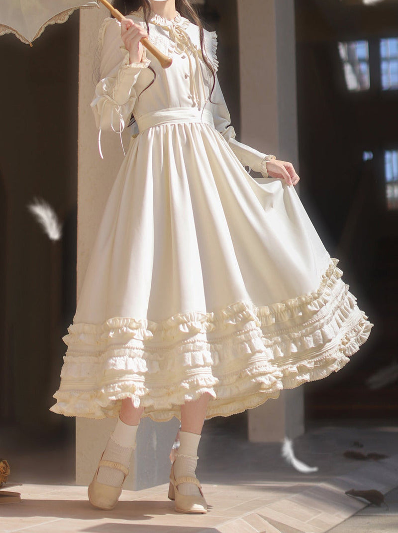 French Romantic Embroidery Dress + Waist Ribbon [pre-order]