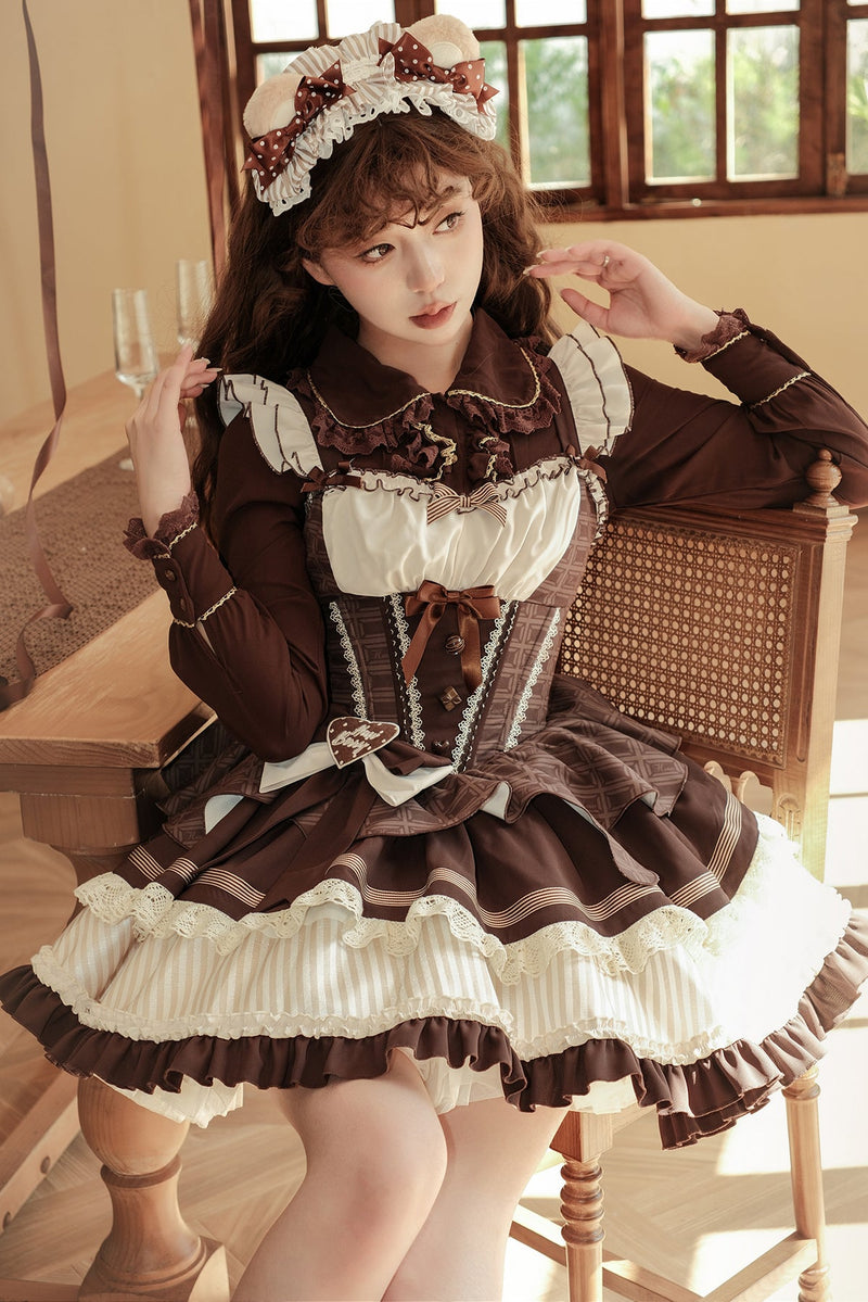 [pre-order] Mint Chocolate Lolita Tutu Sweet Dress + Ribbon Headband