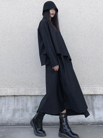 Black Dress Niche Design Regular Skirt
