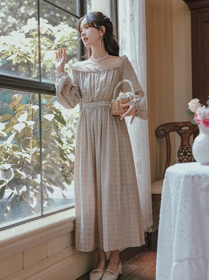 Nordic Pastoral Vest Linen Dress