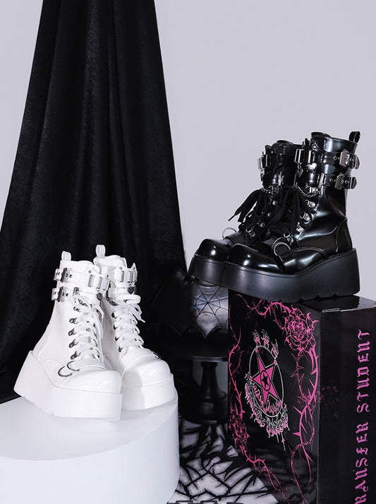 Subculture Night Short Boots Round Toe Muffin Boots