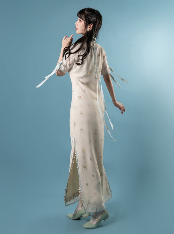 Classical Girly Chinese-style Ribbon Dress
