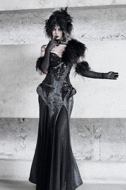 [pre-order] Snake Eyeshadow Dark Mode Dress + Mesh Gloves