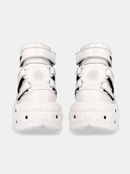 Metal Screenshot Punk Leather Power Sole Shoes