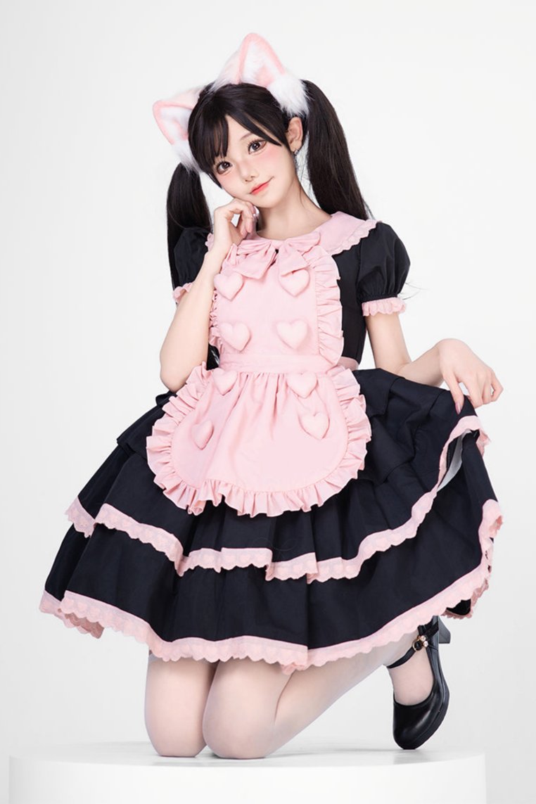 Black Pink Sweet Lolita Set