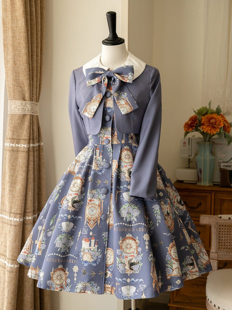 Eternal Echo Classical Print Lolita Dress Jacket Set