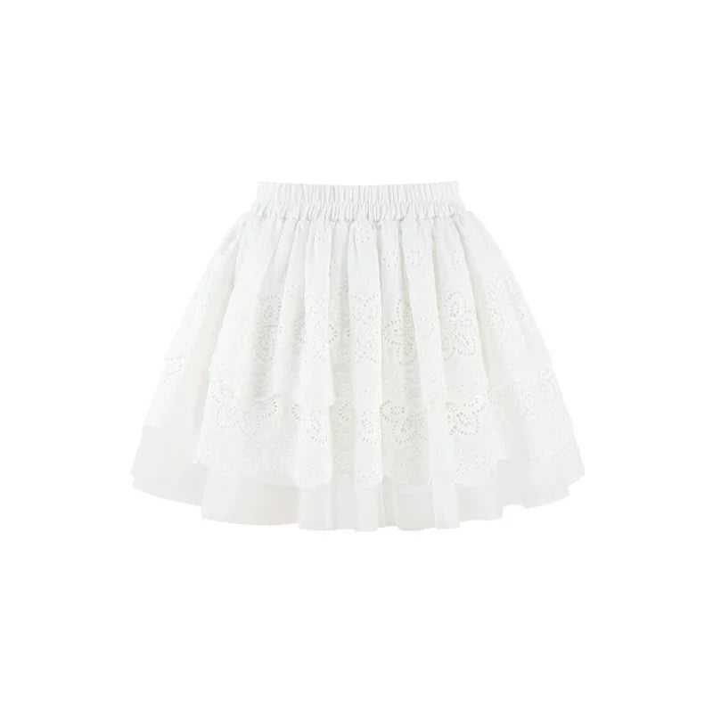 Sweet Green Off-shoulder Knit Top + Skirt