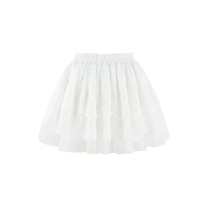 Sweet Green Off-shoulder Knit Top + Skirt