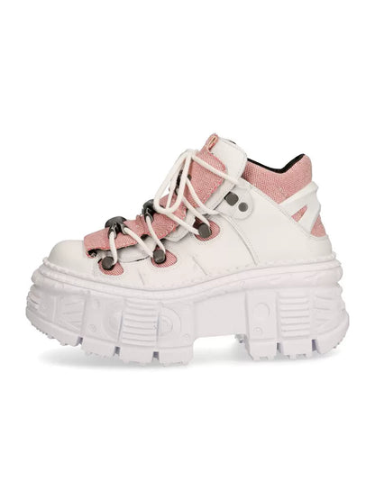 Retro Dark Punk Power Sole Leather Sneakers [pre-order]