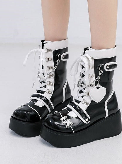 Subculture Mid Calf Half Boots