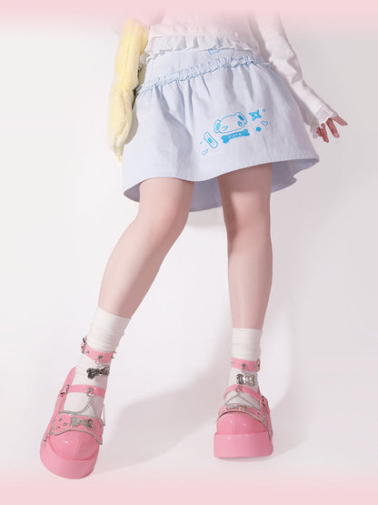 Punk Rivet Bone Millennium Platform Shoes